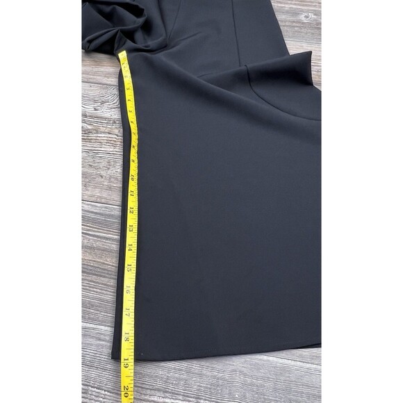 Christina Karen Flared Leg Trousers Black Cropped Minimalist Modern Chic Size XS - Picture 9 of 16